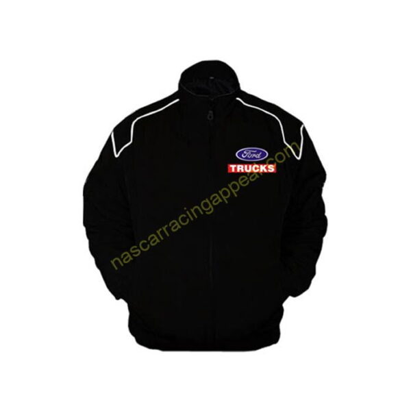 Ford Trucks Black Racing Jacket, NASCAR Jacket,