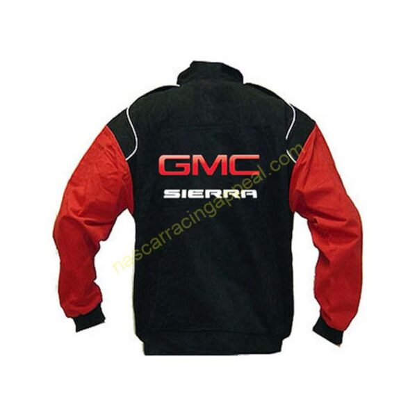 GMC Sierra, Racing Jacket, Black & Red, NASCAR Jacket, - Image 2