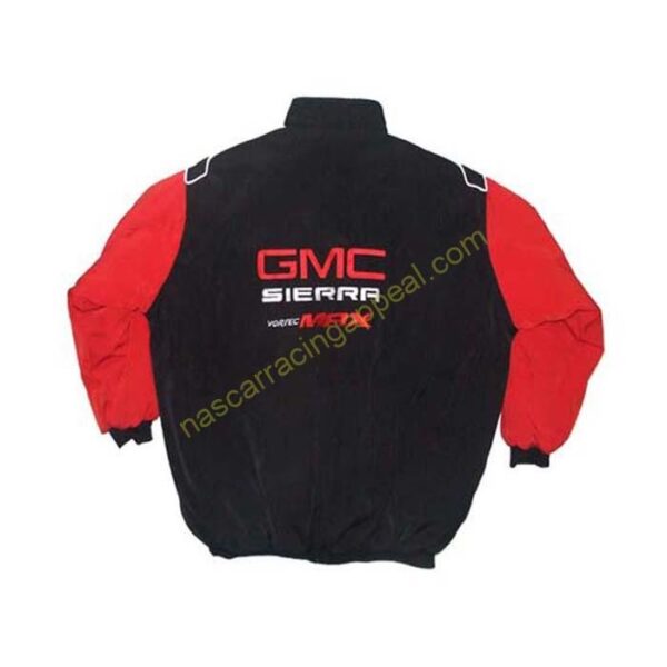 GMC Sierra Vortec Max Black Red Sleeves Jacket back 1