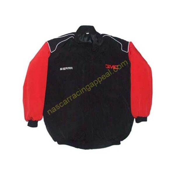 GMC Sierra Racing Jacket, Vortec Max, Black & Red Sleeves, NASCAR Jacket,