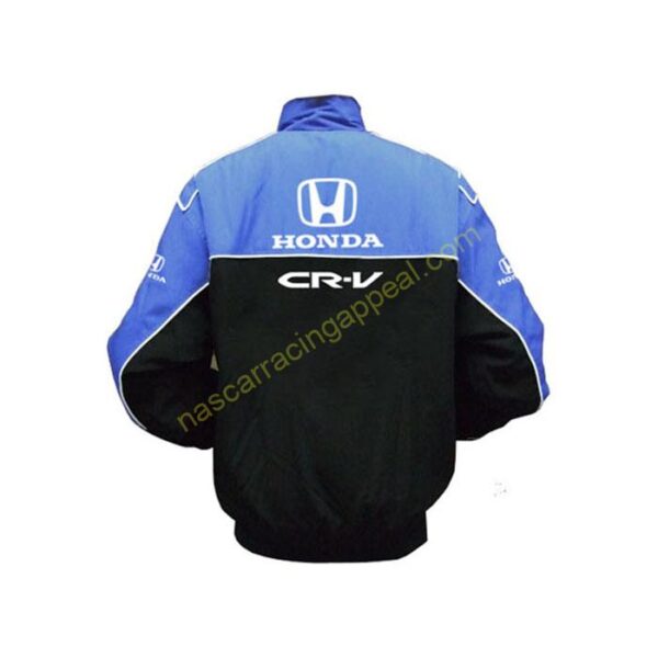 Honda CRV Racing Jacket Blue and Black, NASCAR Jacket, - Image 2