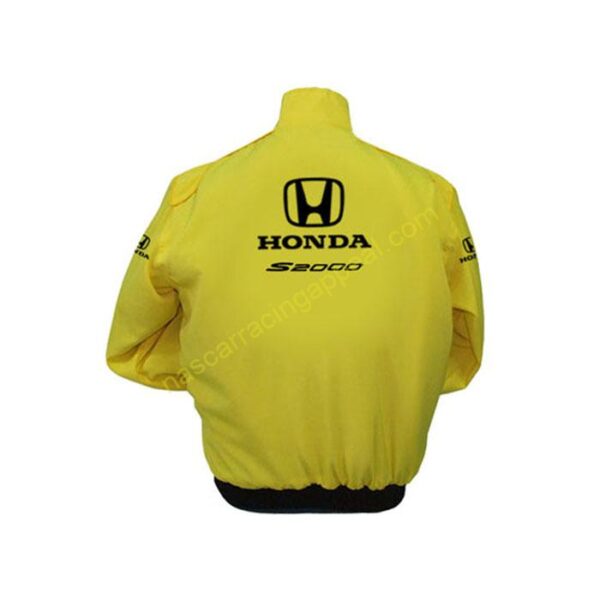 Honda S2000 Racing Jacket Yellow NASCAR Jacket, - Image 2