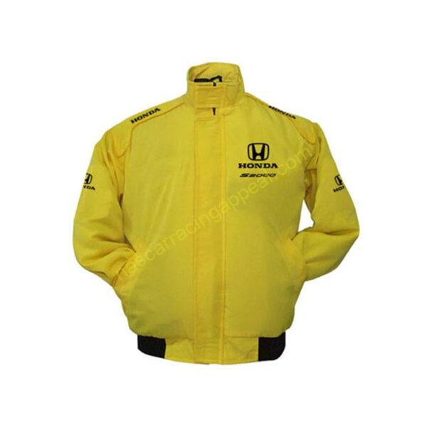 Honda S2000 Racing Jacket Yellow NASCAR Jacket,