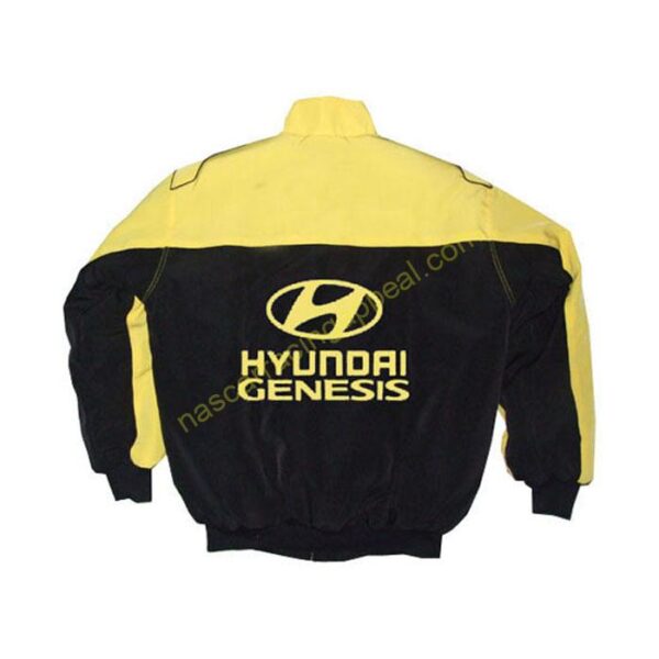 Hyundai Genesis Racing Jacket Yellow and Black back 1