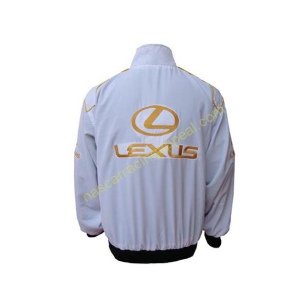 Lexus White Racing Jacket, Coat , NASCAR Jacket,