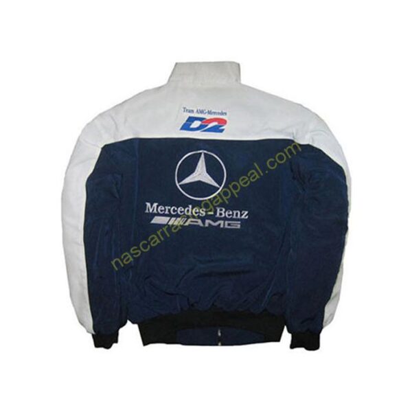 Mercedes Benz AMG, Racing Jacket, White and Blue, NASCAR Jacket, - Image 2