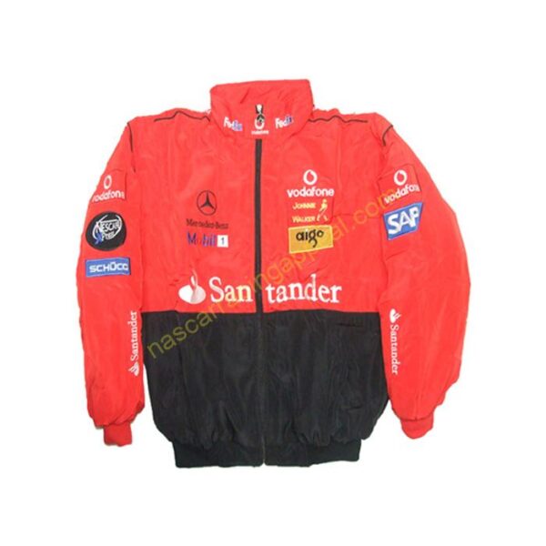 Mercedes Benz Santander, Racing Jacket, Red and Black, NASCAR Jacket,