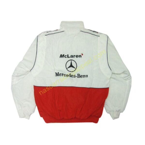 Mercedes Benz Santander Racing Jacket White and Red back