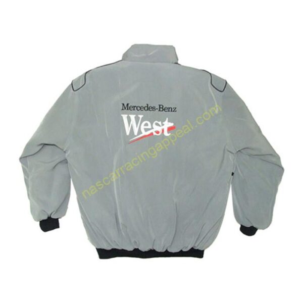 Mercedes Benz, Racing Jacket, West Gray, NASCAR Jacket, - Image 2