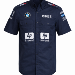 BMW RBS HP Invent Crew Shirt Dark Blue, Racing Shirt, NASCAR Shirt,