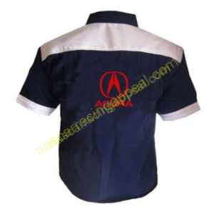 Acura Crew Shirt Dark Blue and White, Racing Shirt, NASCAR Shirt,