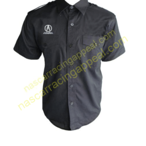 Acura Crew Shirt Hemmed Black, Racing Shirt, NASCAR Shirt,