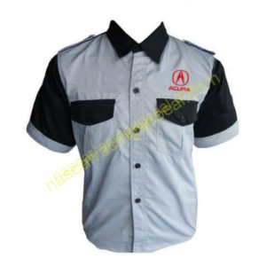 Acura Crew Shirt Light Gray and Black, Racing Shirt, NASCAR Shirt,