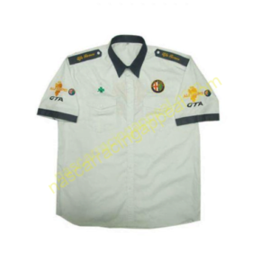 Alfa Romeo GTA Crew Shirt White and White, Racing Shirt, NASCAR Shirt,