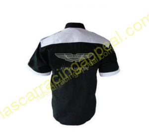 Aston Martin Crew Shirt Black and White, Racing Shirt, NASCAR Shirt,
