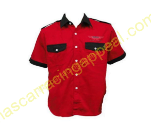 Aston Martin Crew Shirt Red and Black, Racing Shirt, NASCAR Shirt,