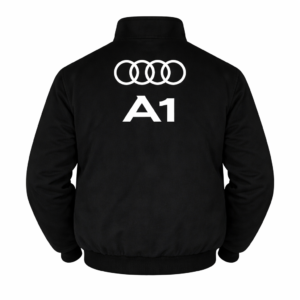 Black Audi A1 racing jacket back embroidered logo