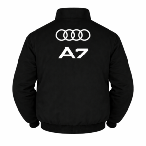 Black Audi A7 racing jacket back embroidered logo