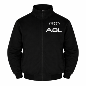 Black Audi ABL racing jacket front embroidered