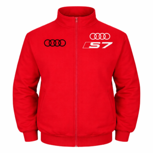 Red Audi S7 racing jacket front