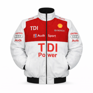 Red Audi SQ5 racing jacket fron