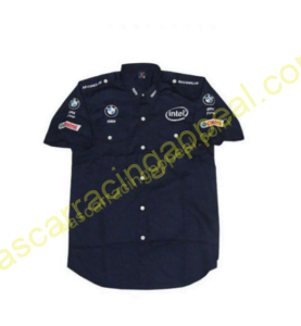 BMW Petronas Intel Crew Shirt Dark Blue, Racing Shirt, NASCAR Shirt,