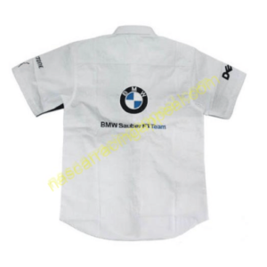 BMW Sauber F1 Team Crew Shirt White, Racing Shirt, NASCAR Shirt,