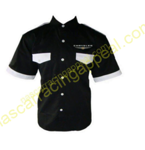 Chrysler Crew Shirt Black and White, Racing Shirt, NASCAR Shirt,