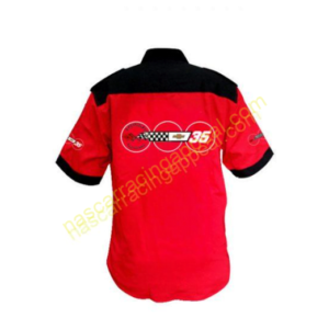 Corvette C4 Racing Shirt, 35th Anniversarry Red Crew Shirt, Crew Shirt, NASCAR Shirt,