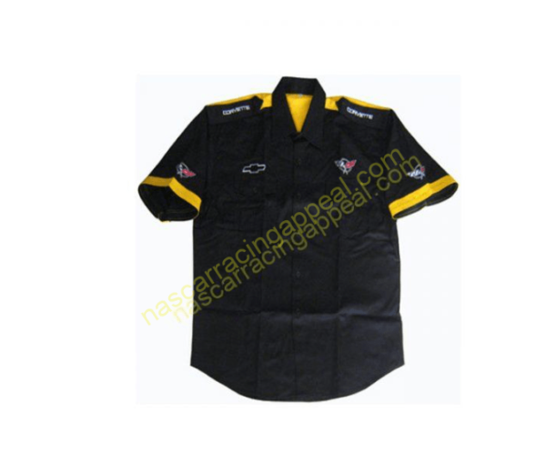 Corvette C5 Racing Shirt, Crew Shirt Black and Yellow, Crew Shirt, NASCAR Shirt,