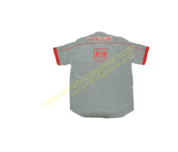 Dodge Racing Shirt, Crew Shirt Dark Gray and Red, NASCAR Shirt,