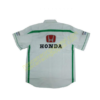 Honda Racing Shirt, Crew Shirt White And Dark Green, NASCAR Shirt,