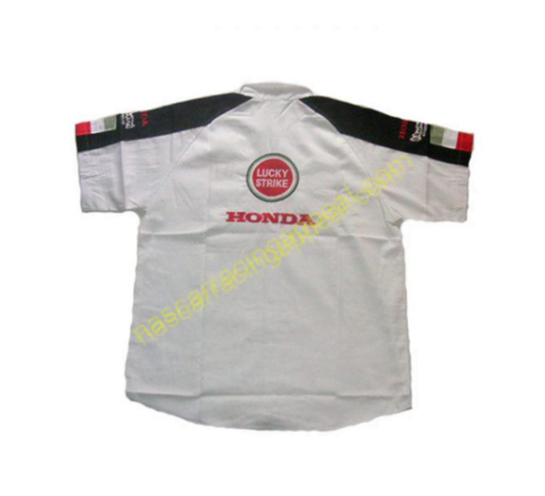 Honda F1 Racing Shirt, Pit Crew Shirt White And Black, NASCAR Shirt,