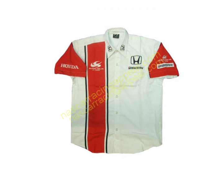 Honda Racing Shirt, F1 Team White Red Crew Shirt, NASCAR Shirt ...