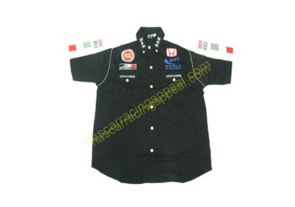 Honda Racing Shirt, Lucky Crew Shirt Black and White, NASCAR Shirt,