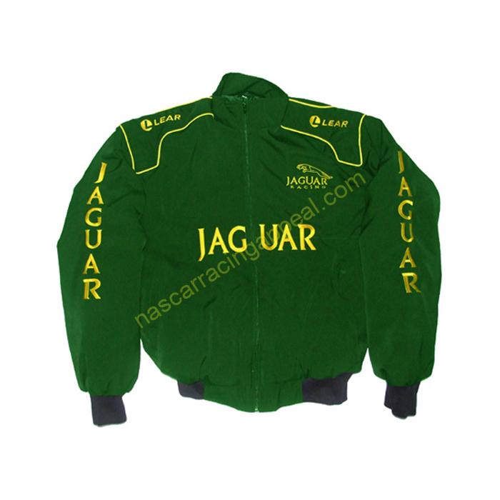 Jaguar Lear Racing Jacket, Dark Green NASCAR Jacket, | NascarRacingAppeal