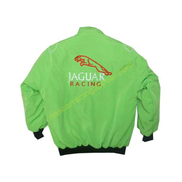 Jaguar Light Green Racing Jacket, NASCAR Jacket,