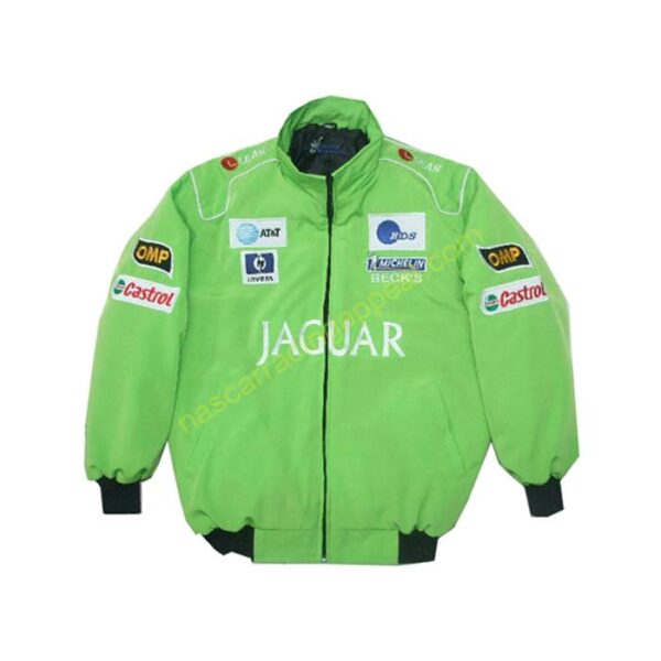 Jaguar Light Green Racing Jacket, NASCAR Jacket,