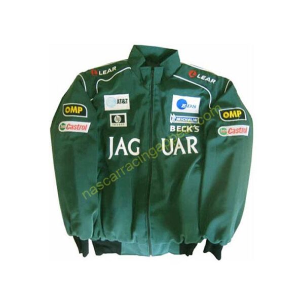 Jaguar Racing Green Racing Jacket, NASCAR Jacket,