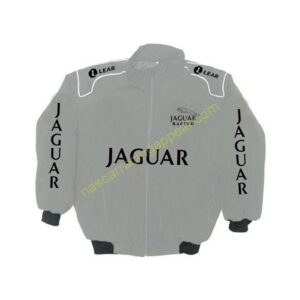 Jaguar Racing Jacket Light Gray, NASCAR Jacket,