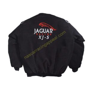 Jaguar XJ-S Black Racing Jacket, NASCAR Jacket,