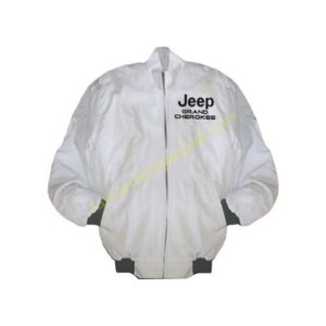 Jeep Grand Cherokee White Racing Jacket, NASCAR Jacket,