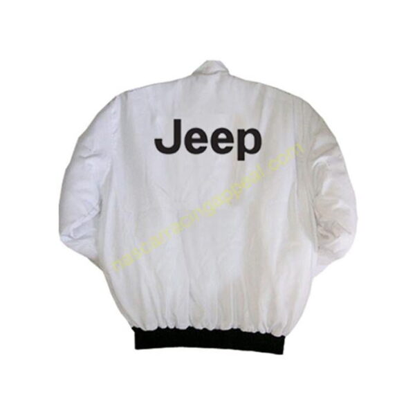 Jeep Racing Jacket White, NASCAR Jacket,