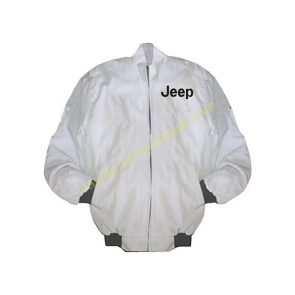 Jeep Racing Jacket White, NASCAR Jacket,