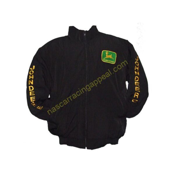 John Deere Jacket Black, NASCAR Jacket,