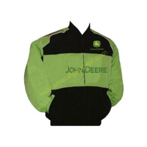 John Deere New Logo Jacket Black and Green, NASCAR Jacket,