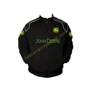 John Deere New Logo Jacket Black, NASCAR Jacket,