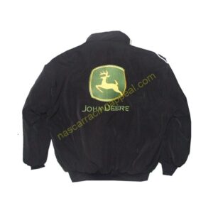 John Deere Racing Jacket Black, NASCAR Jacket,