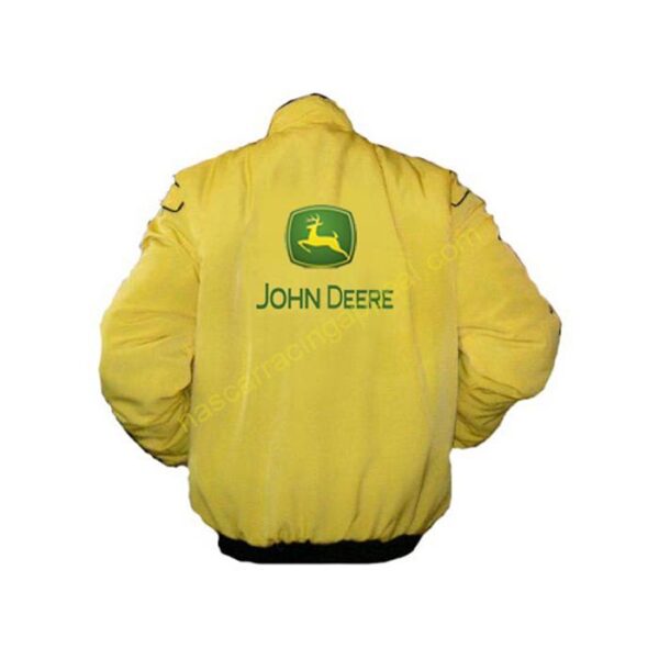 John Deere Snowmobiles Jacket Yellow, NASCAR Jacket,