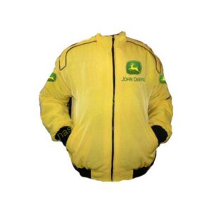 John Deere Snowmobiles Jacket Yellow, NASCAR Jacket,